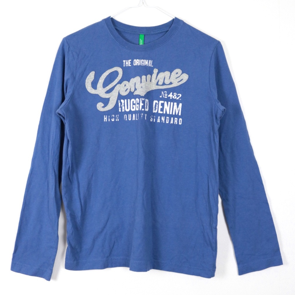 ⚡️3/$20 SALE⚡️ Boys Benetton Graphic Print Long Sleeve Crewneck T-shirt Size 2XL